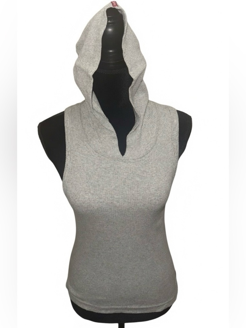 Hard Tail Gray Sleeveless Hooded Tank Top one Size Made in USA